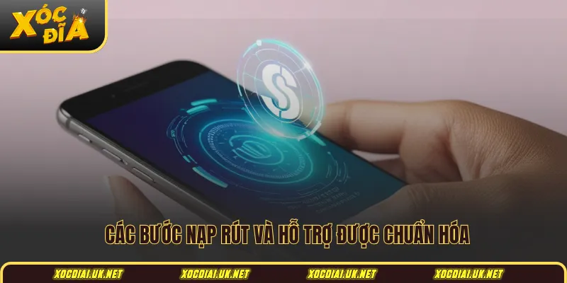 Các bước nạp rút và hỗ trợ được chuẩn hóa