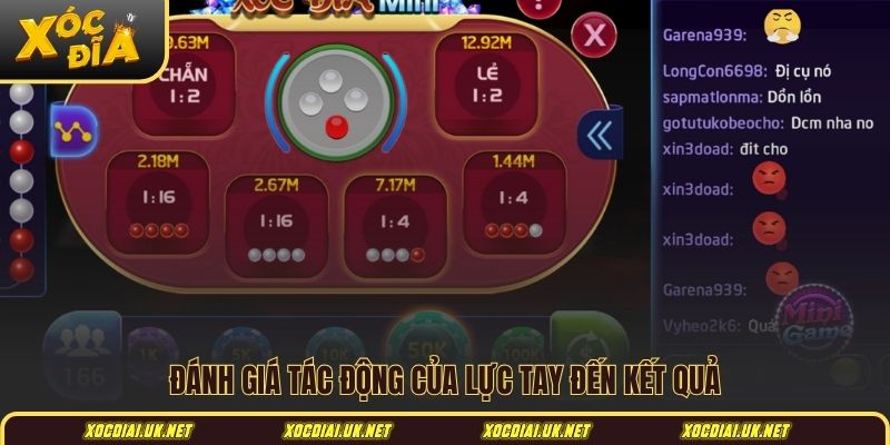 Đánh giá tác động của lực tay đến kết quả